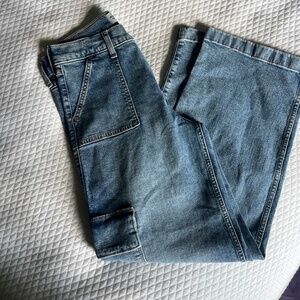 Abercrombie Kids girls size 15/16 short high rise wide leg jeans